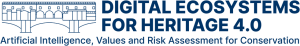 Logo: Digital Ecosystems for Heritage 4.0. Artificial Intelligence, Values and Risk Assessment for Conservation